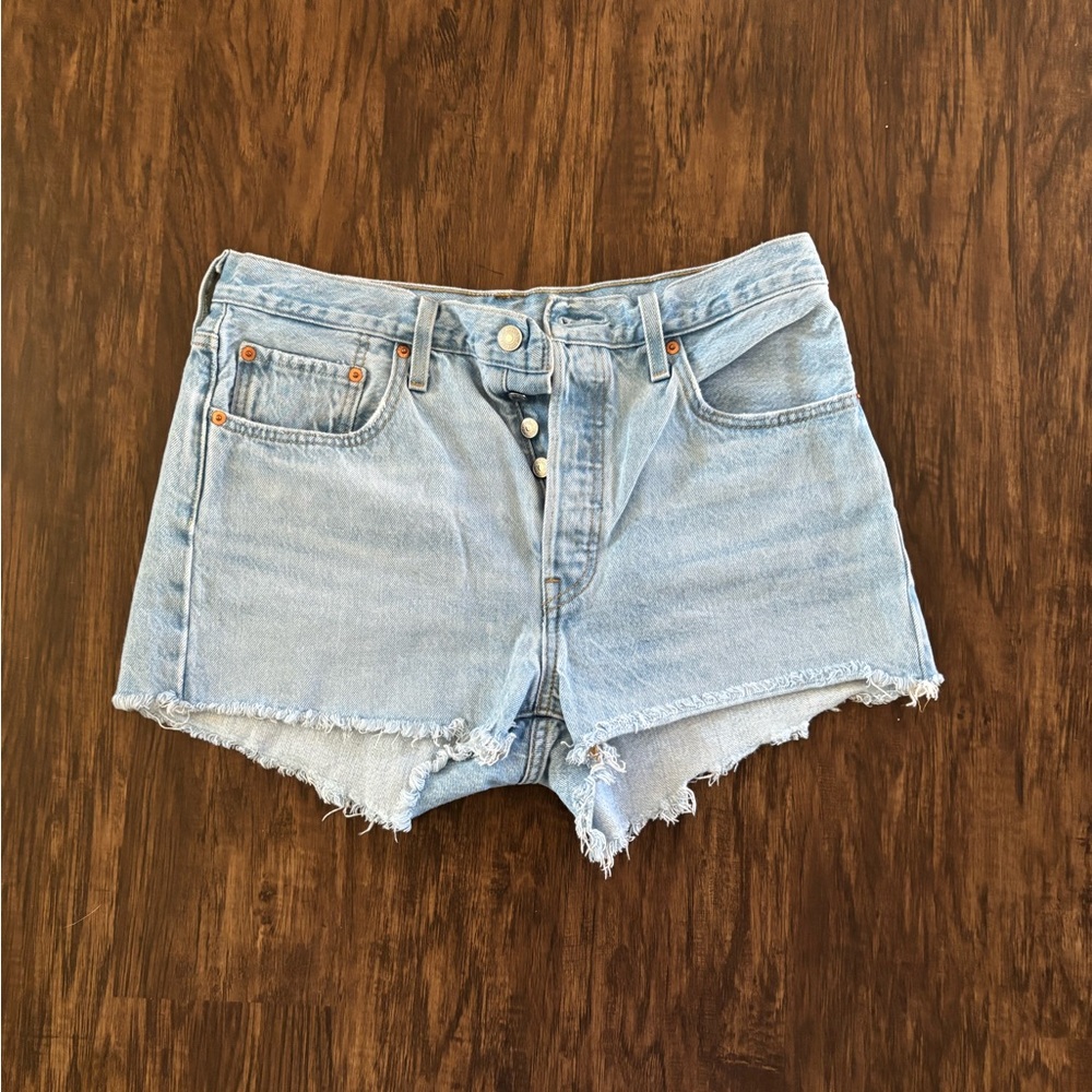 Levi's Light Blue Jean Shorts